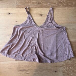 Intimately Free People Dani swing tank xs taupe vneck ribbed boho summer